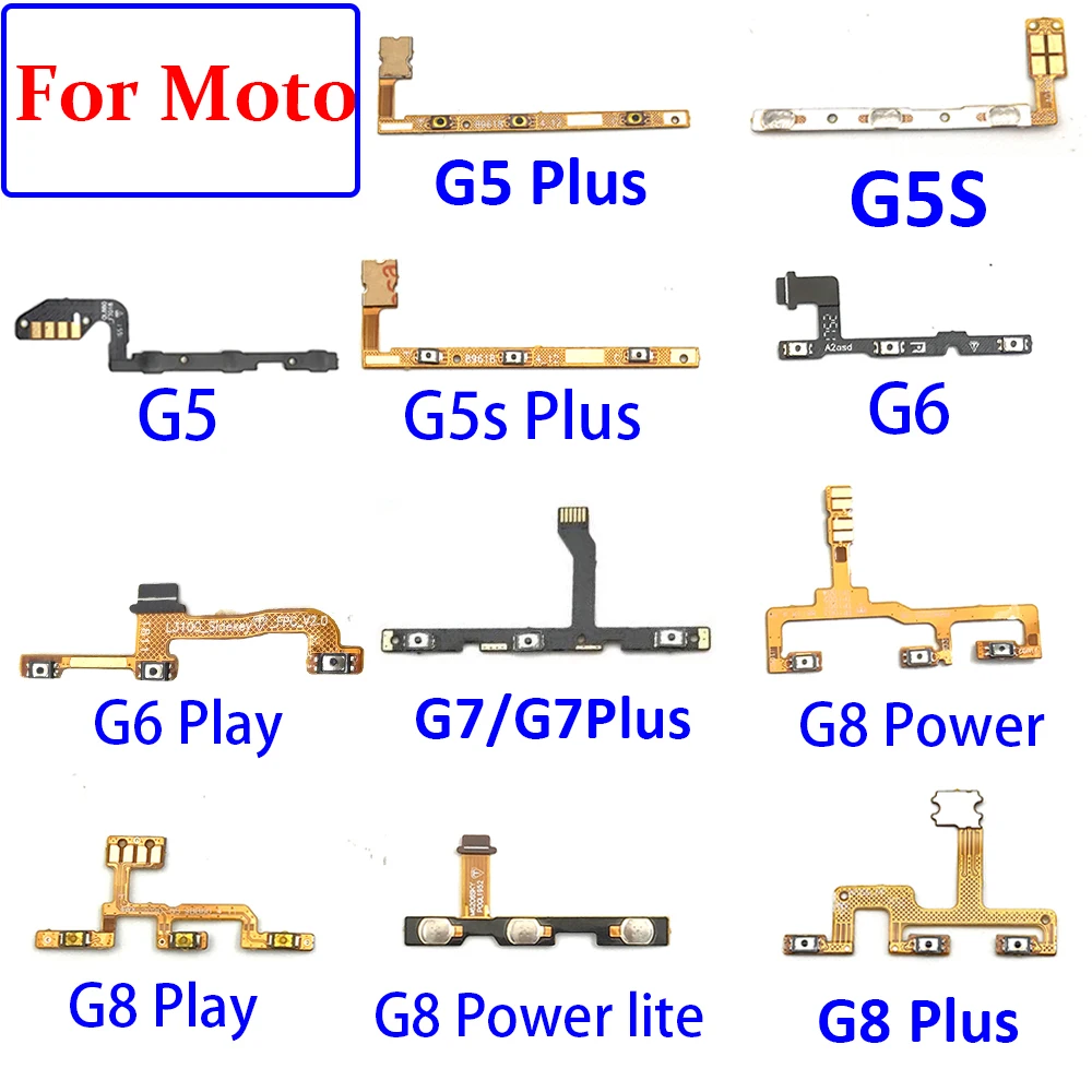 Güç Açma / Kapama Düğmesi Ses Tuşu Düğmesi Flex Kablo Moto G4 G5 G5S G6 G7 Artı G8 Güç Lite Oyun