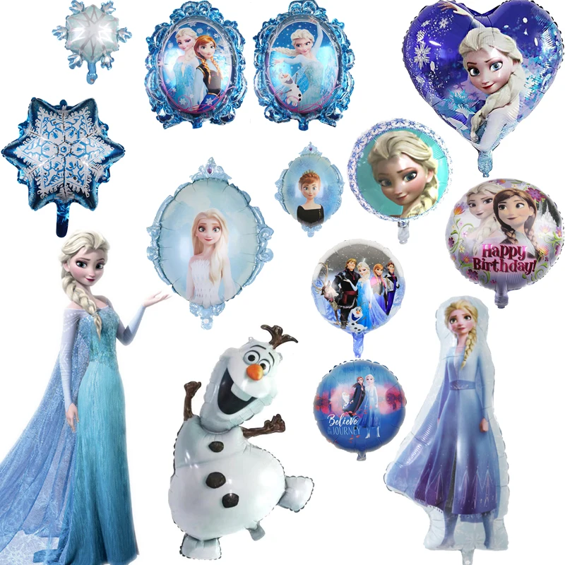 1 adet Disney Dondurulmuş elsa olaf prenses folyo balonlar Bebek duş kız kardan adam doğum günü partisi süslemeleri çocuk oyuncakları hava globos