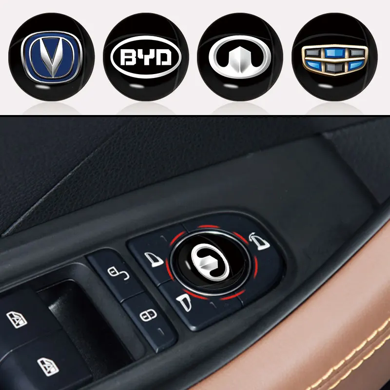 10 adet Yuvarlak 3D Araba İç Küçük Etiket Logo Detayları ile Buick Regal 2018 için Verano Yelken Encore Enclave 2011 GL8 Aksesuarları