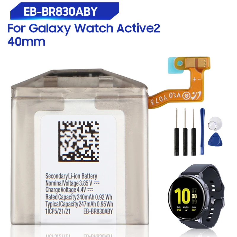 Yedek Pil EB-BR830ABY Samsung Galaxy İzle Active2 40mm SM-R835 SM-R830 şarj edilebilir pil 247mAh