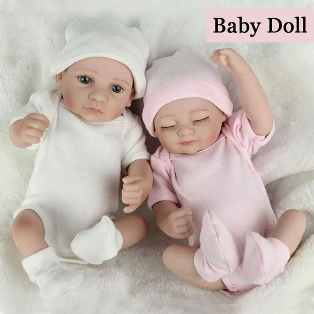 Gerçekçi 28 cm Reborn Yumuşak Silikon Yeniden Doğmuş Bebek Bebek Hediye Kız Bebek Vinil Tam Oyuncaklar Bebek Reborn Sevimli Bebek Bebe Kız Bebek R0J4