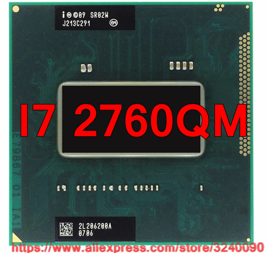 Orijinal ıntel Core İ7 2760QM SR02W CPU (6 M Önbellek / 2.4 GHz-3.5 GHz/Dört Çekirdekli) i7-2760qm Dizüstü işlemci ücretsiz kargo 