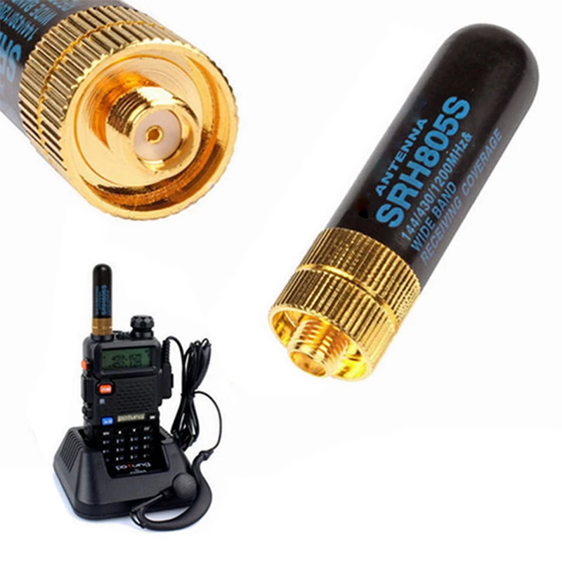 SRH - 805S 5CM SMA-F Dişi Çift Bantlı Anten BAOFENG UV-5R BF-888S Radyo Yüksek Kalite