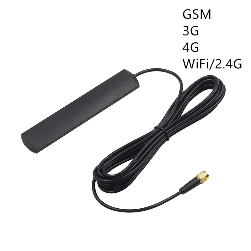 GSM GPRS 3G 4G WiFi yama anten 1.5 m 3m kablo tutkal tam frekans yüksek kazanç 3dbi araç iletişim SMA konnektörü