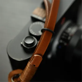 Ricoh Leica Fuji Sony Olympus Canon Nikon Aynasız Kamera El Yapımı Deri Kamera Bilek El Kayışı