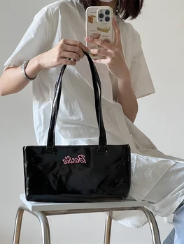 Barbie Kız Parlak omuzdan askili çanta Kadın Niş Tasarım Çanta 2022 Yeni Çanta Moda Kızlar Koltukaltı Baget Çanta alışveriş Çantası 3