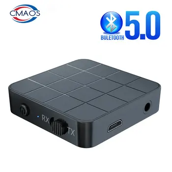Bluetooth 5.0 Ses Alıcısı Verici AUX RCA 3.5 MM 3.5 Jack USB Müzik Stereo Kablosuz Adaptörler Dongle Araba TV PC Hoparlör