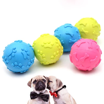 Pet Köpek Kauçuk İnteraktif Oyuncaklar Squeakers Köpek Topu İnteraktif Bite dayanıklı Elastik Kauçuk Oyuncak İçin Uygun Yavru Kedi 1