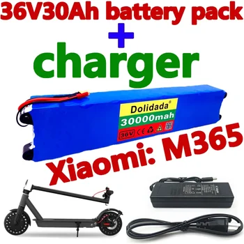 36V30Ah Scooter Pil Paketi için Xiaomi Mijia M365 36V30000mAh Pil paketi Elektrikli Scooter BMS Kurulu için Xiaomi M365 + Şarj Cihazı