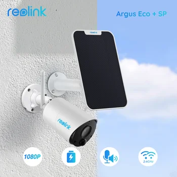 Reolink Argus Eko 3MP WiFi Kamera 1080P Telsiz Kablosuz Açık Akıllı PIR şarj edilebilir pil Güneş Enerjili Güvenlik Kameraları