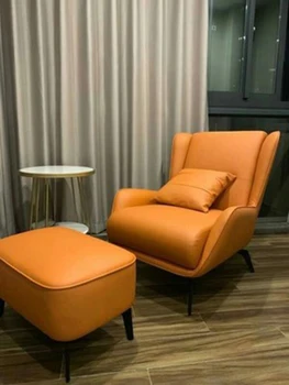 İtalyan tekli koltuk ve sandalye küçük aile Teknolojisi kumaş oturma odası balkon tekli koltuk otel misafir odası boş sandalye