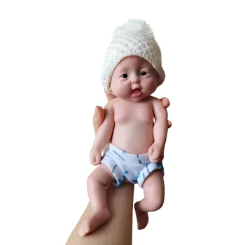 Gerçekçi 28 CM Reborn Bebekler Tam Vücut Katı Silikon Boyalı / Unpaited Reborn Mini Bebek Erkek / Kız Reborn Corpo De Silikon İnteiro